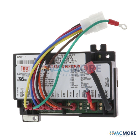 Baso Gas Products Ignition Module with 6 Pin Harness for Pulse Furnace BGN891-1C