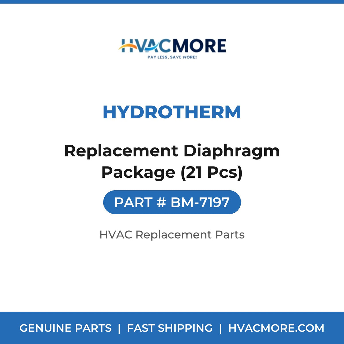 Hydrotherm Replacement Diaphragm Package (21 Pcs) BM-7197