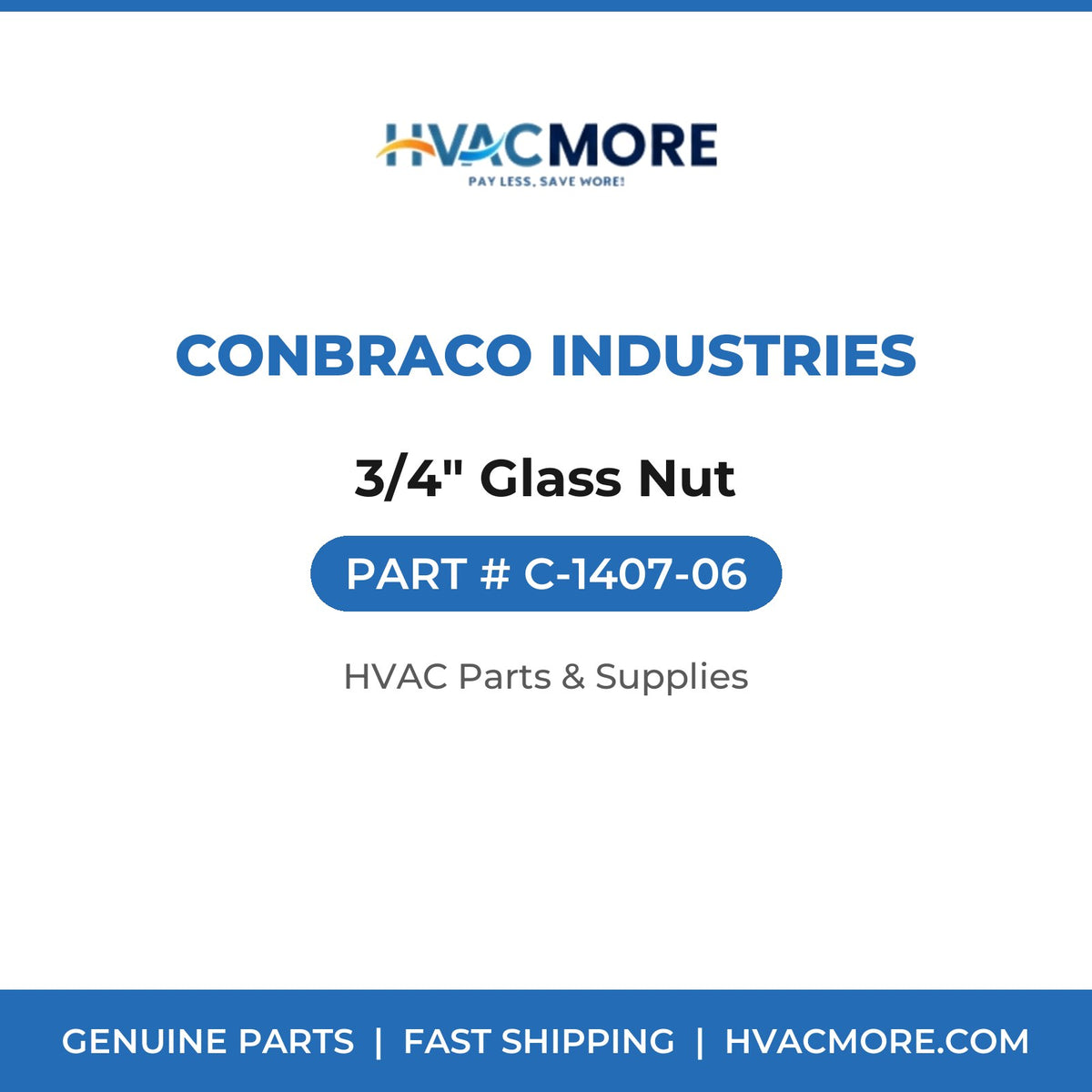 Conbraco Industries 3/4" Glass Nut C-1407-06