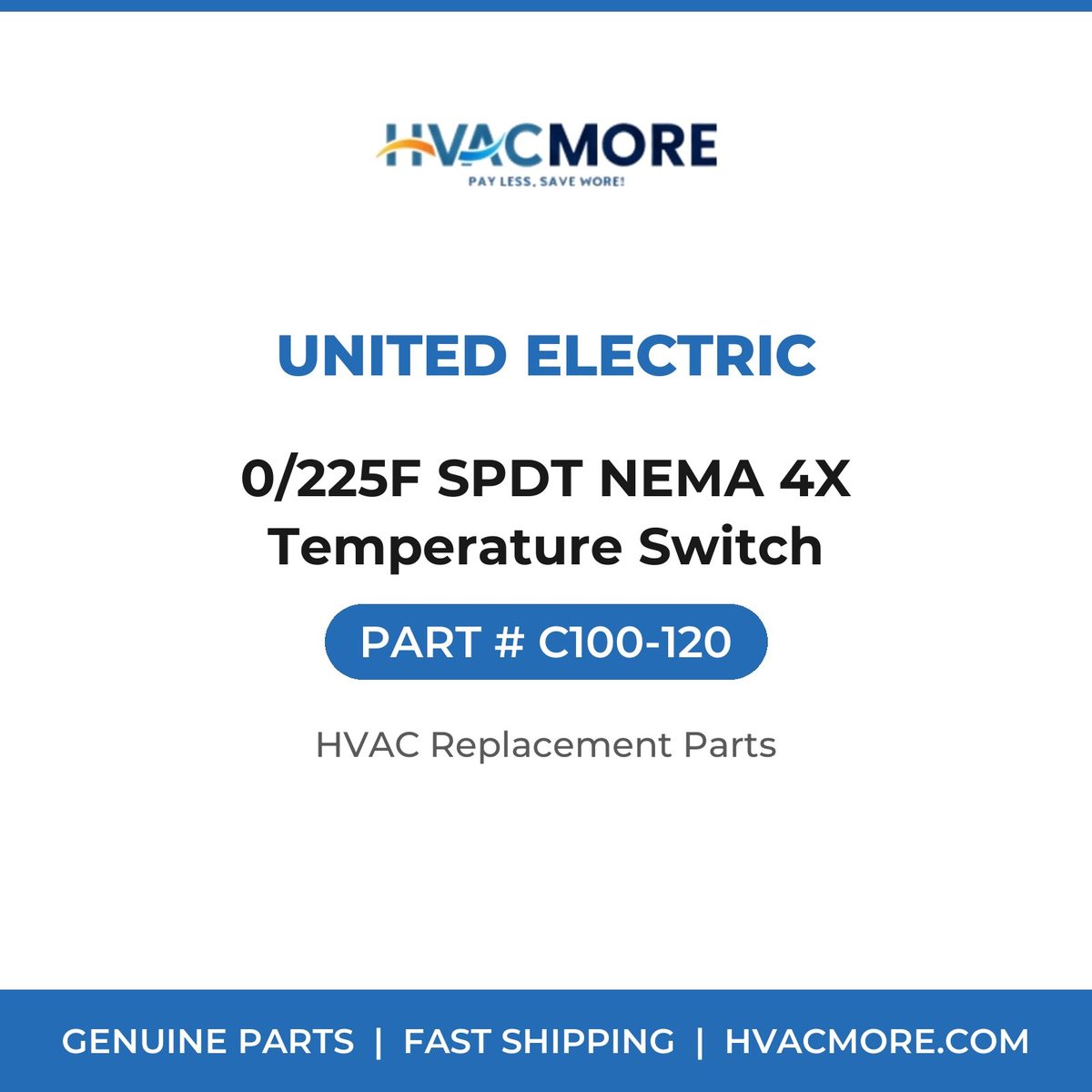 United Electric 0/225F SPDT NEMA 4X Temperature Switch C100-120
