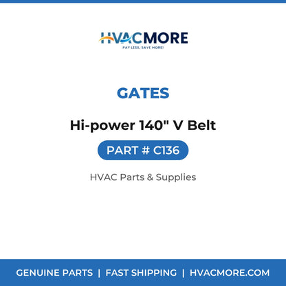 Gates Hi-power 140" V Belt C136