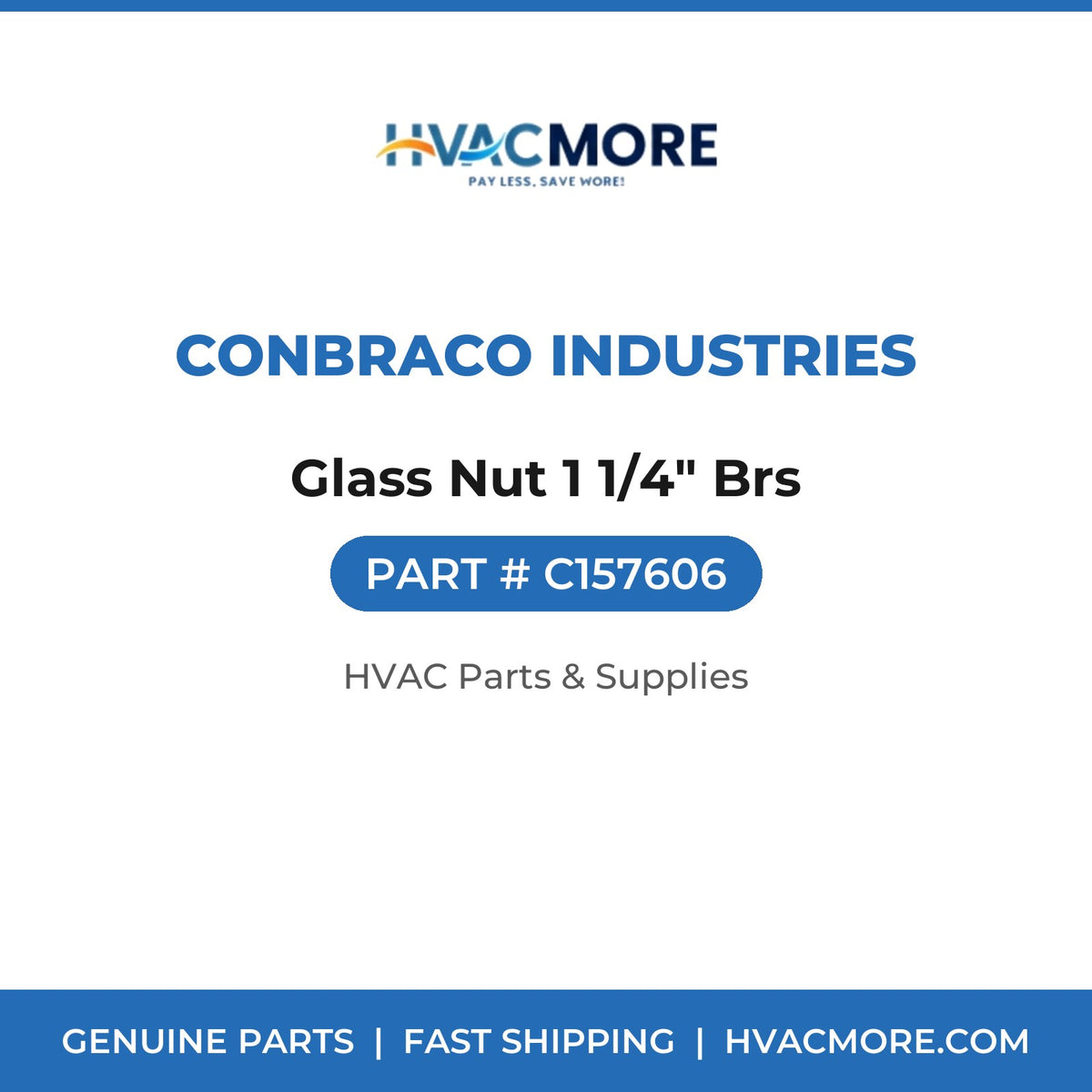 Conbraco Industries Glass Nut 1 1/4" Brs C157606