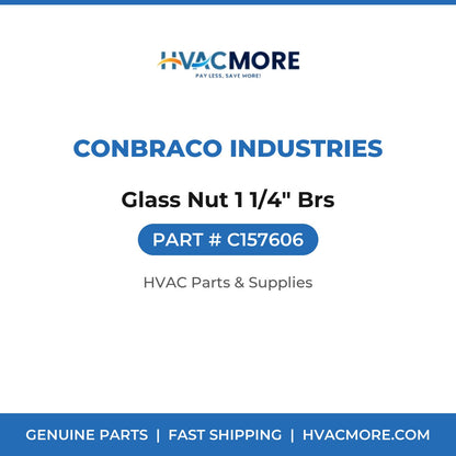Conbraco Industries Glass Nut 1 1/4" Brs C157606