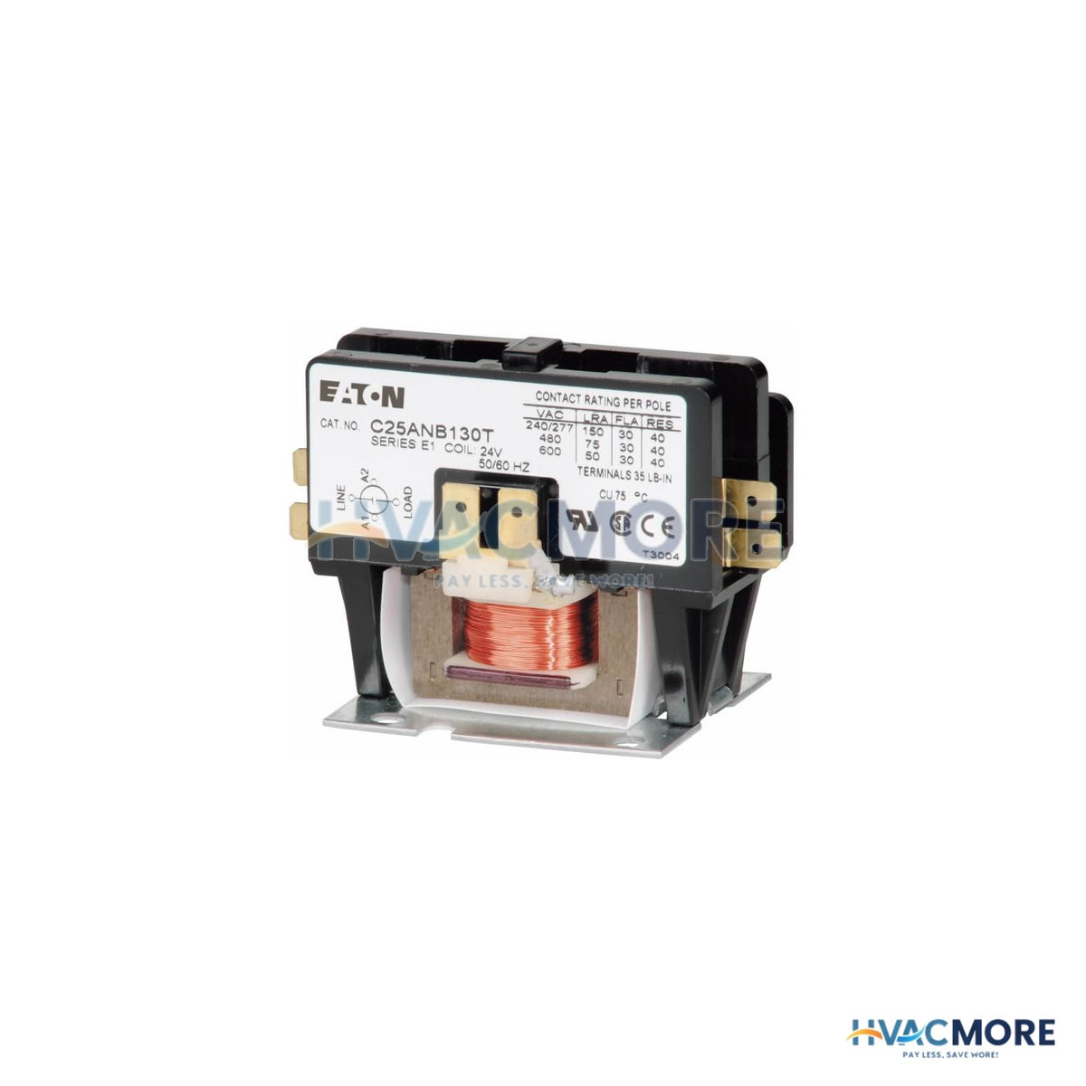 Eaton 1-POLE Definite Purpose Contactor (24V, 30 Amp) C25ANB130T
