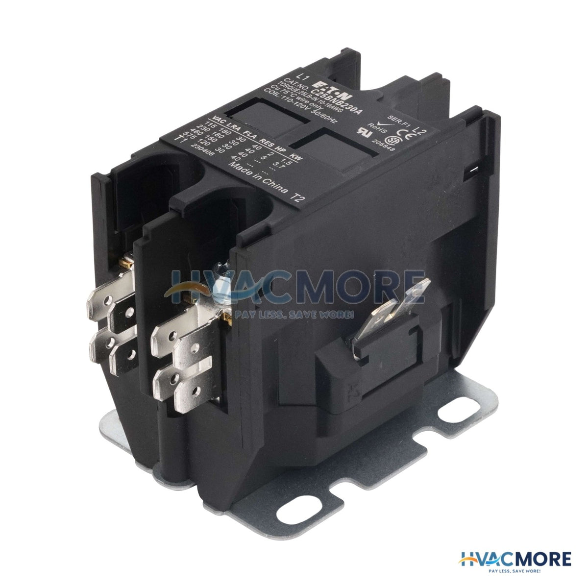 Eaton 2-POLE Definite Purpose Contactor (120V, 30 Amp) C25BNB230A