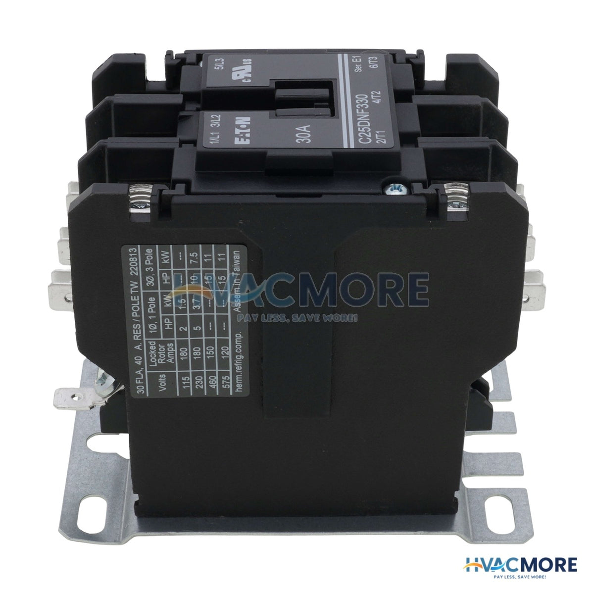 Eaton 3-POLE Definite Purpose Contactor (240V, 30 Amp) C25DNF330B