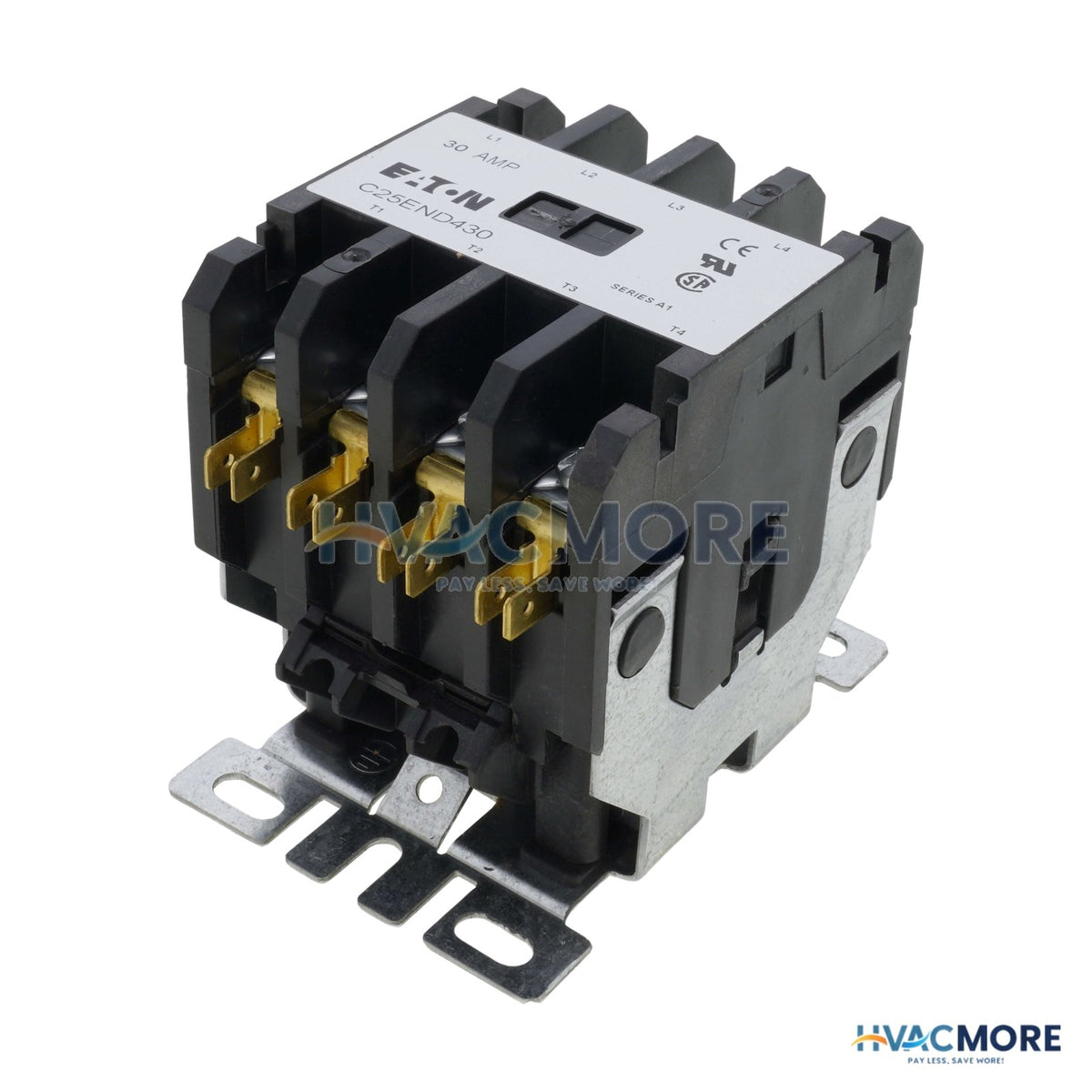 Eaton 4-POLE Definite Purpose Contactor (110/120V, 30 Amp) C25END430A