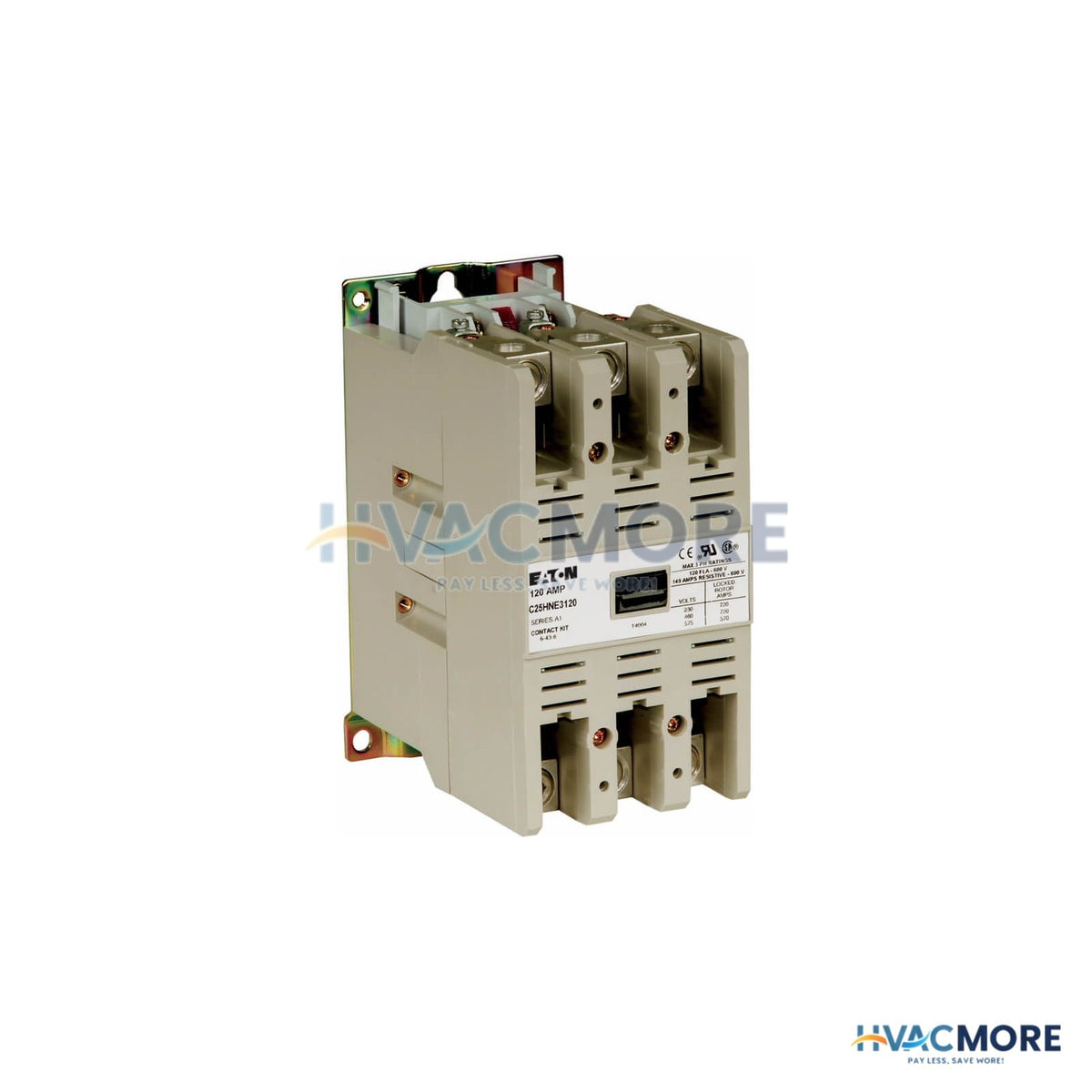 Eaton 3-POLE Definite Purpose Contactor (208/240V, 120 Amp) C25HNE3120B