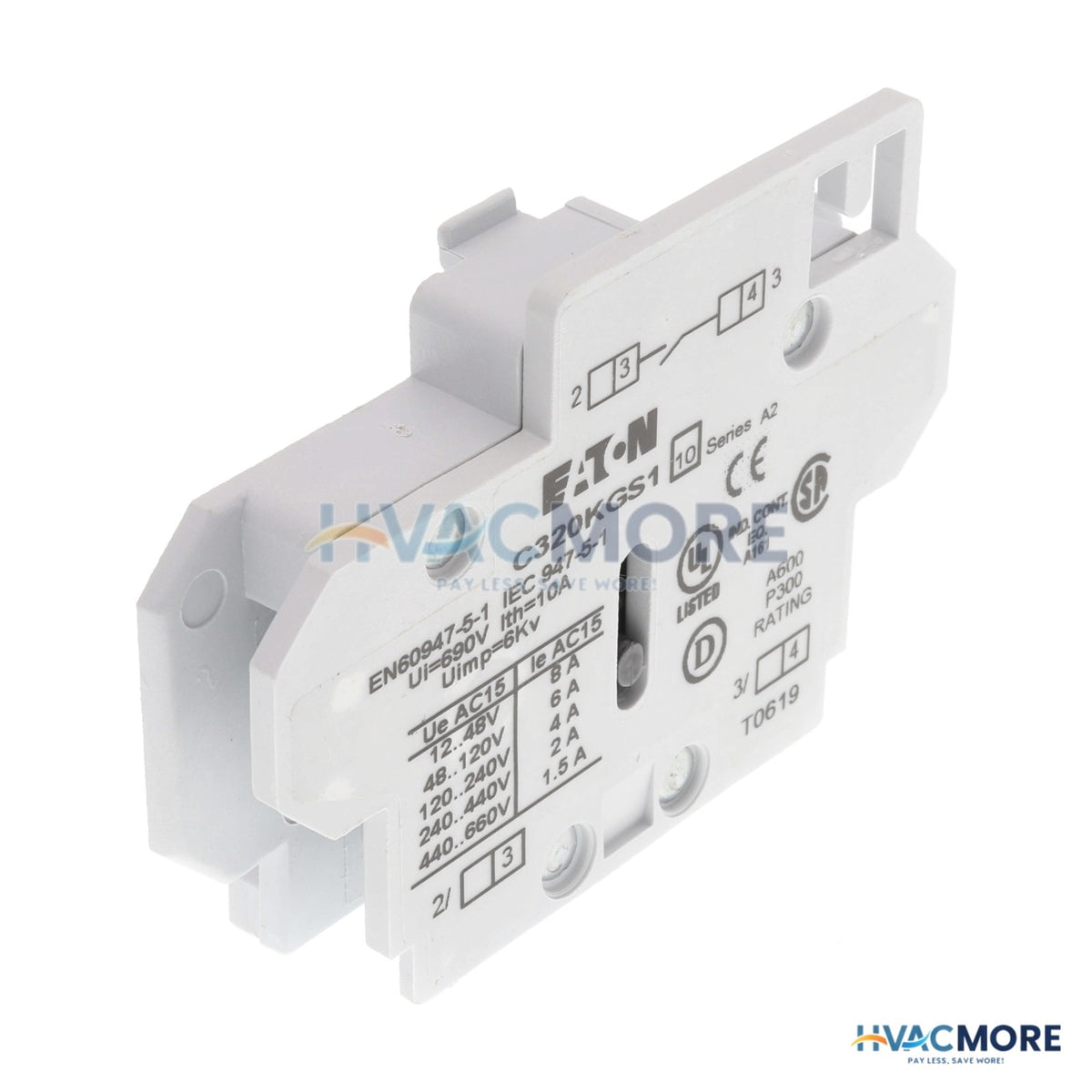 Eaton 1NO Freedom Auxiliary Contact, Side Mount C320KGS1
