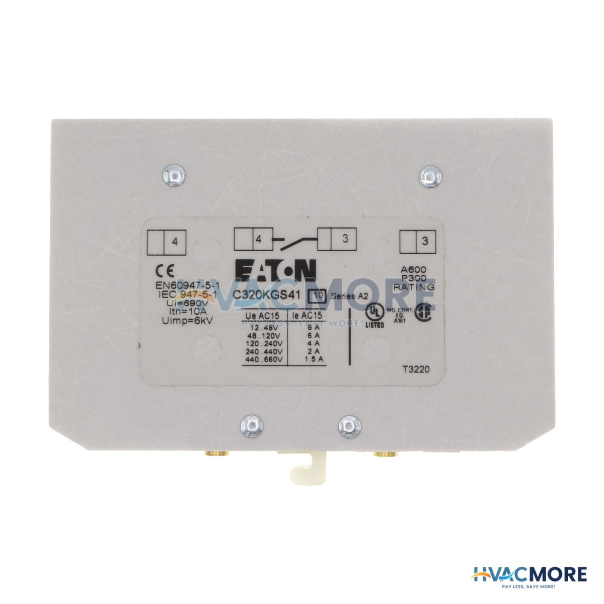 Eaton 1NO Freedom Auxiliary Contact, Side Mount C320KGS41