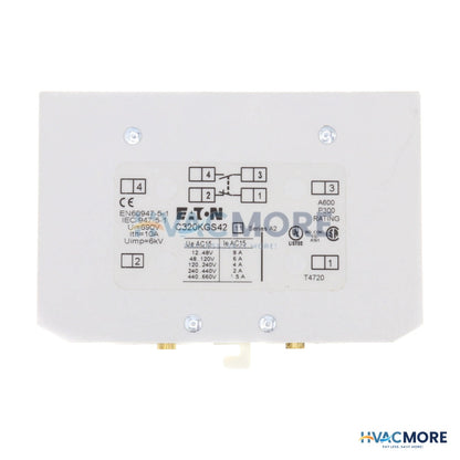 Eaton 1NO/1NC Freedom Auxiliary Contact, Side Mount C320KGS42