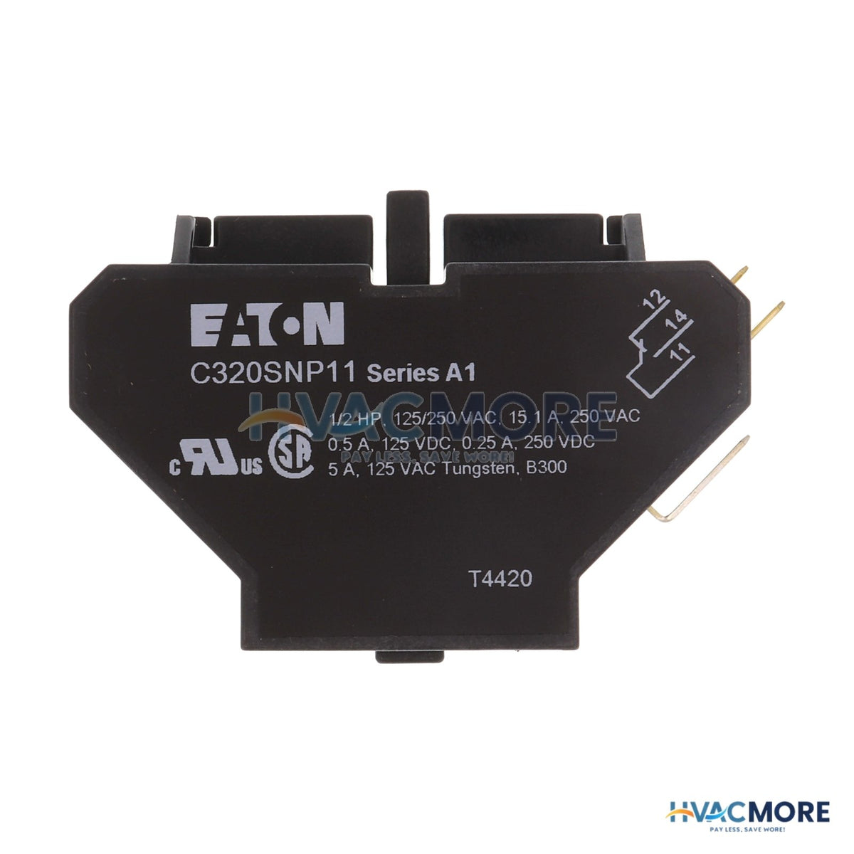 Eaton 1NO/1NC Freedom Auxiliary Contact, Side Mount C320SNP11