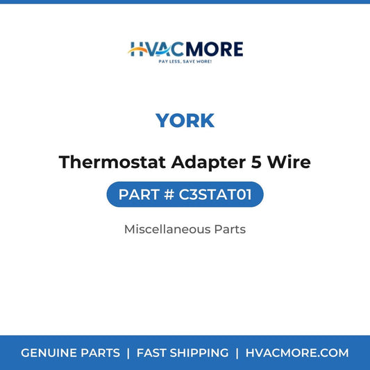 York Thermostat Adapter 5 Wire C3STAT01