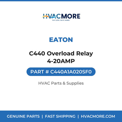 Eaton C440 Overload Relay 4-20AMP C440A1A020SF0