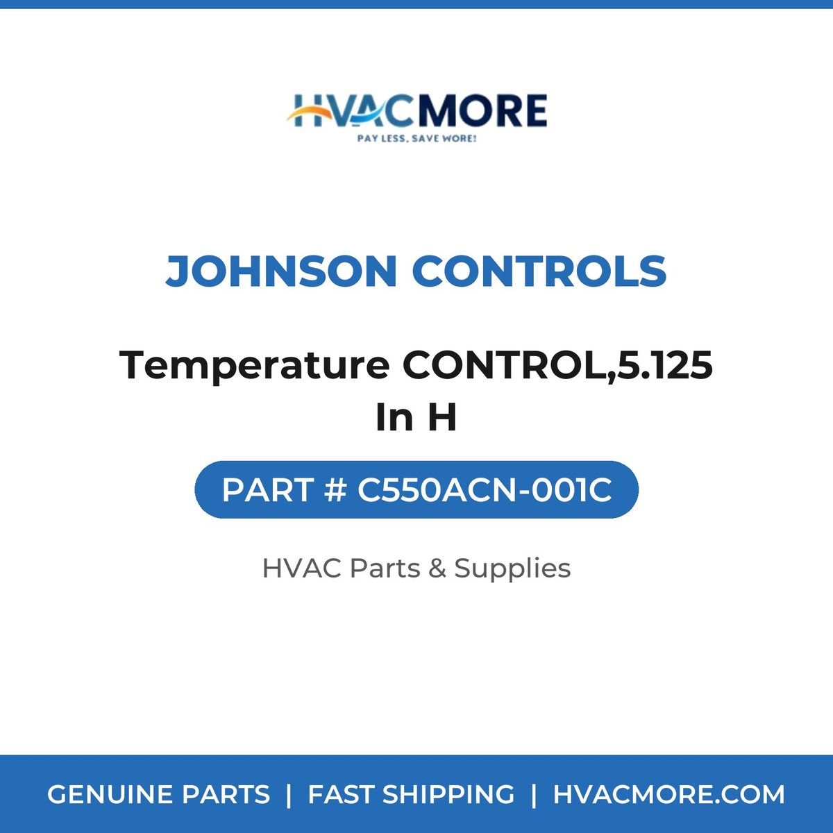 Johnson Controls Temperature CONTROL,5.125 In H C550ACN-001C