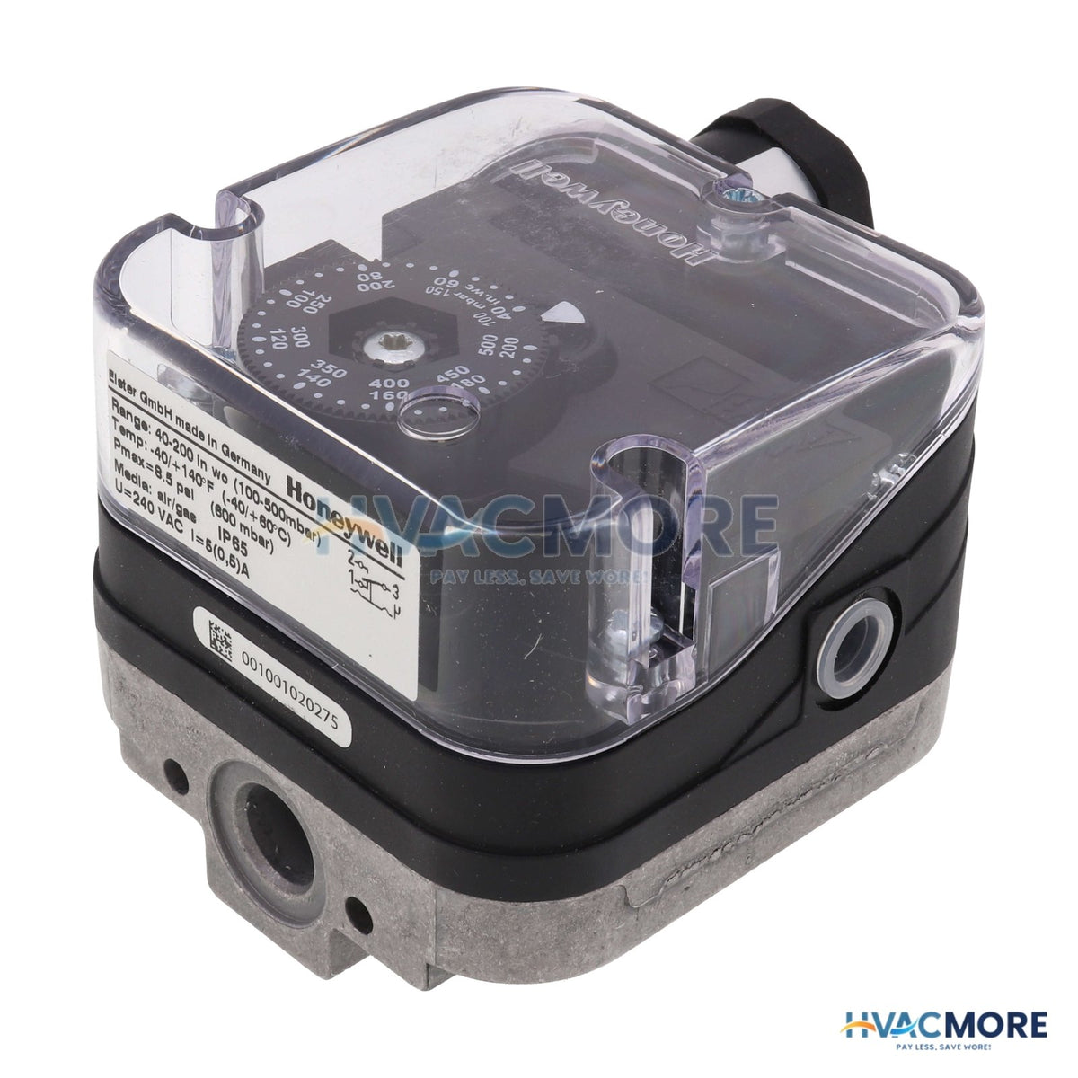 Honeywell 1/4" NPT Pressure Switch, 1.5-7 PSI Auto Reset (Additive) C6097A3137
