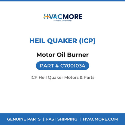 Heil Quaker (ICP) Motor Oil Burner C7001034