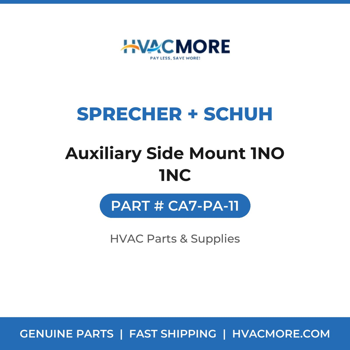 Sprecher + Schuh Auxiliary Side Mount 1NO 1NC CA7-PA-11