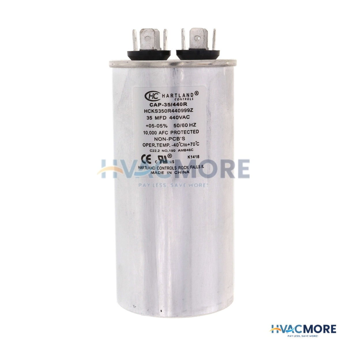 Hartland Controls 35 MFD Round Run Capacitor (370/440V) CAP-35/440R
