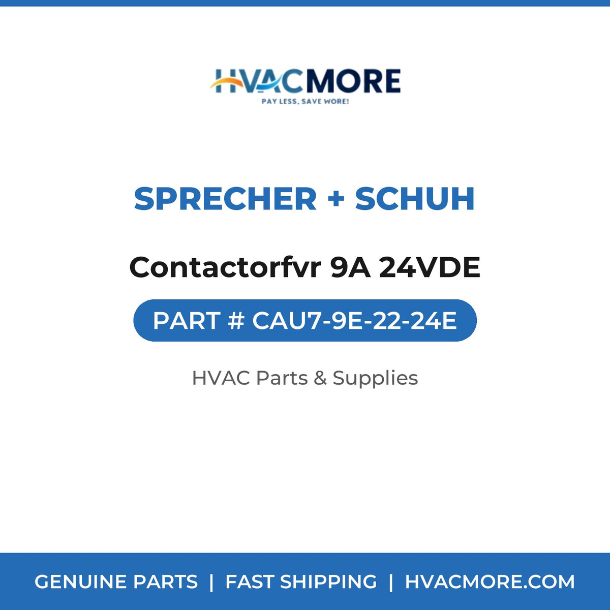 Sprecher + Schuh Contactorfvr 9A 24VDE CAU7-9E-22-24E