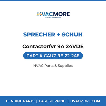 Sprecher + Schuh Contactorfvr 9A 24VDE CAU7-9E-22-24E
