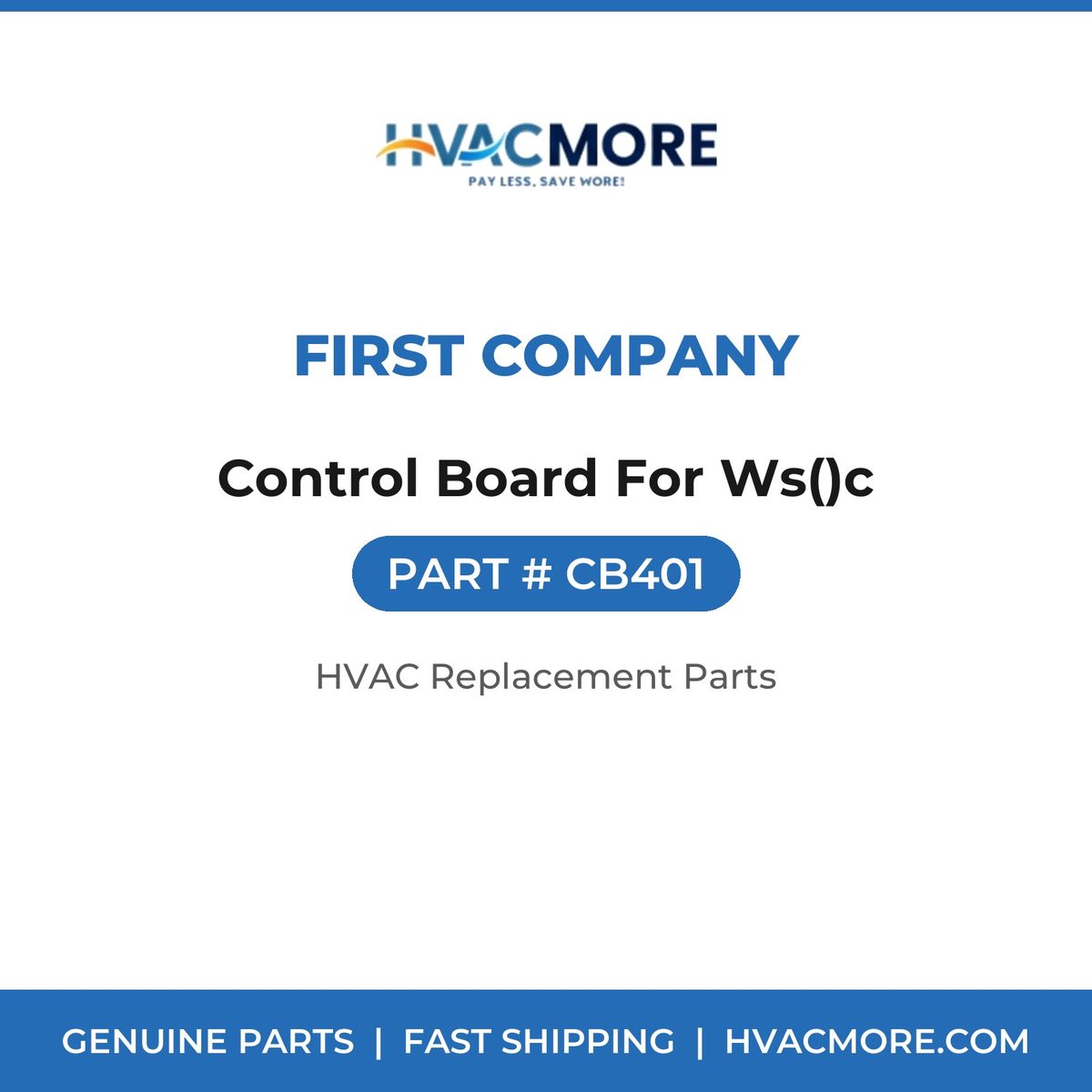 First Company Control Board For Ws()c CB401