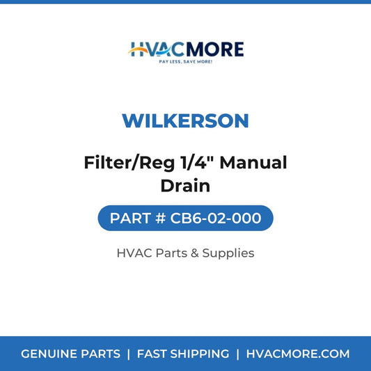 Wilkerson Filter/Reg 1/4" Manual Drain CB6-02-000