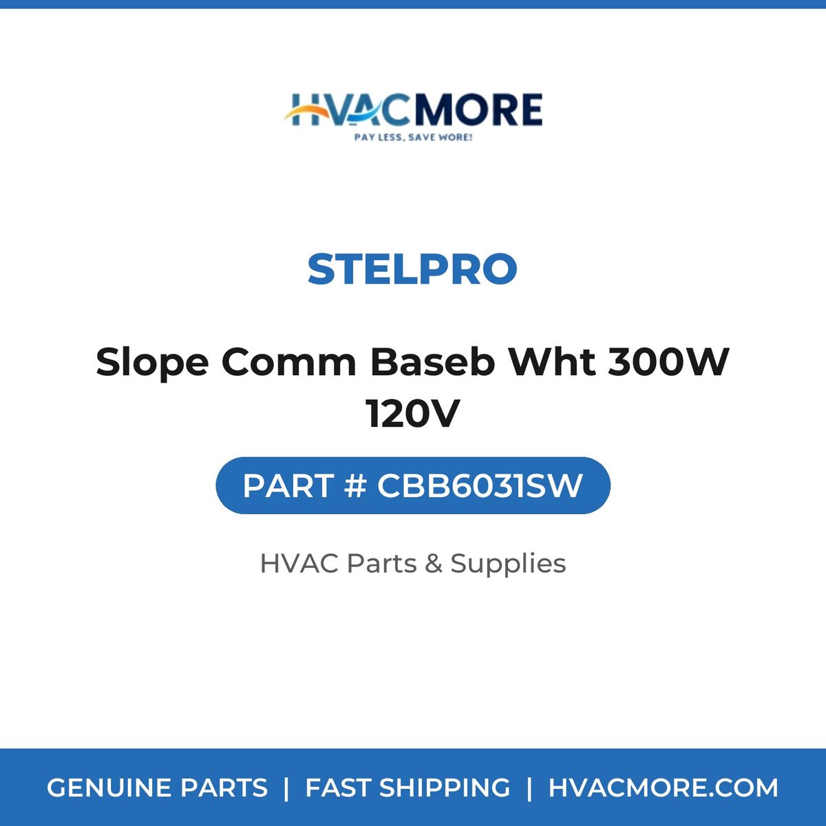 Stelpro Slope Comm Baseb Wht 300W 120V CBB6031SW