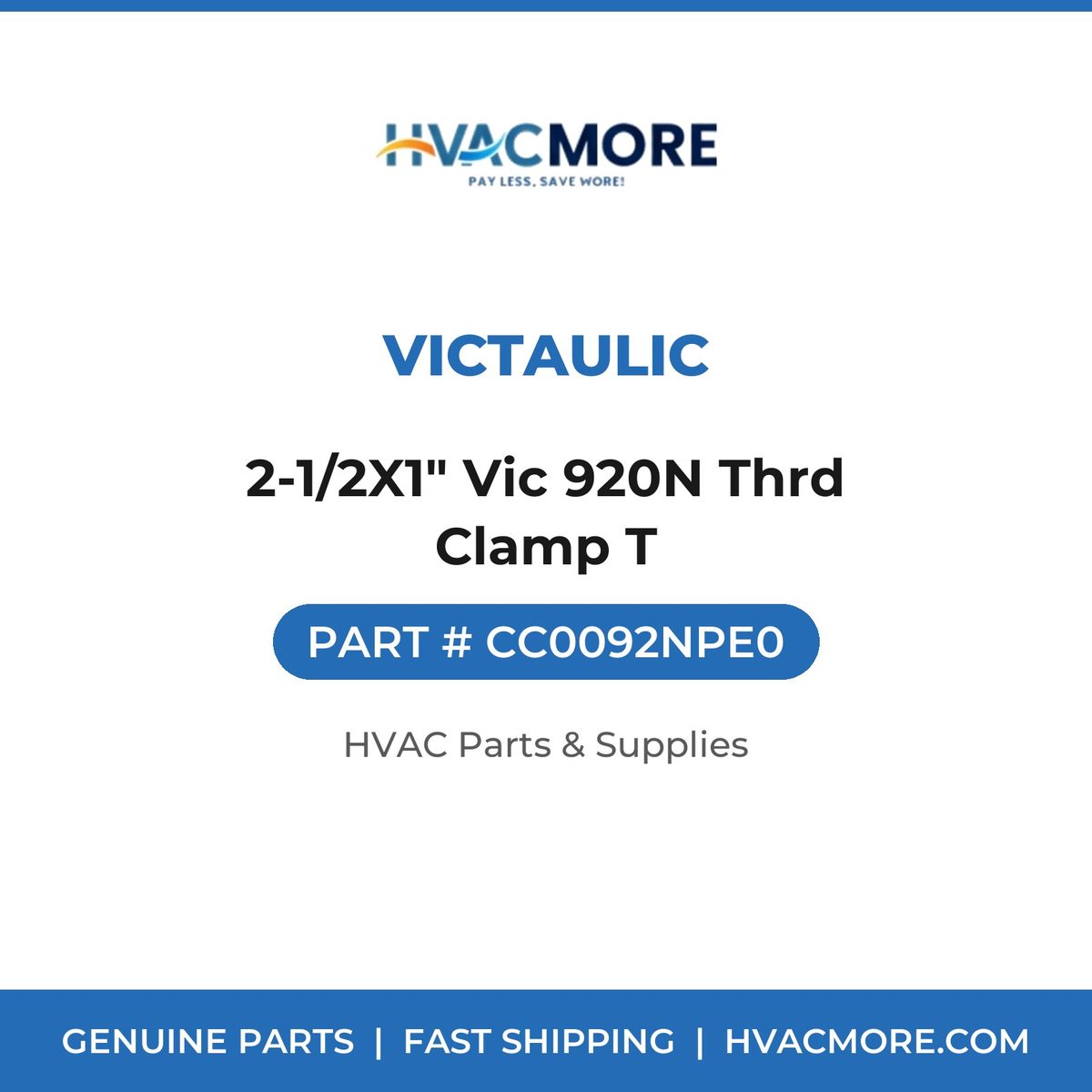 Victaulic 2-1/2X1" Vic 920N Thrd Clamp T CC0092NPE0