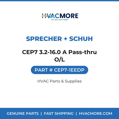 Sprecher + Schuh CEP7 3.2-16.0 A Pass-thru O/L CEP7-1EEDP