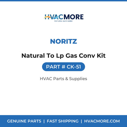 Noritz Natural To Lp Gas Conv Kit CK-51