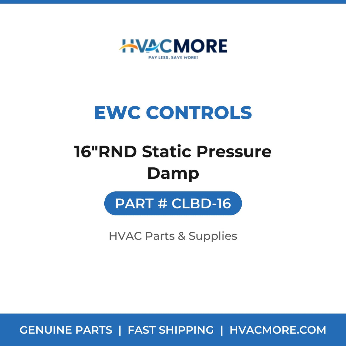 EWC Controls 16"RND Static Pressure Damp CLBD-16