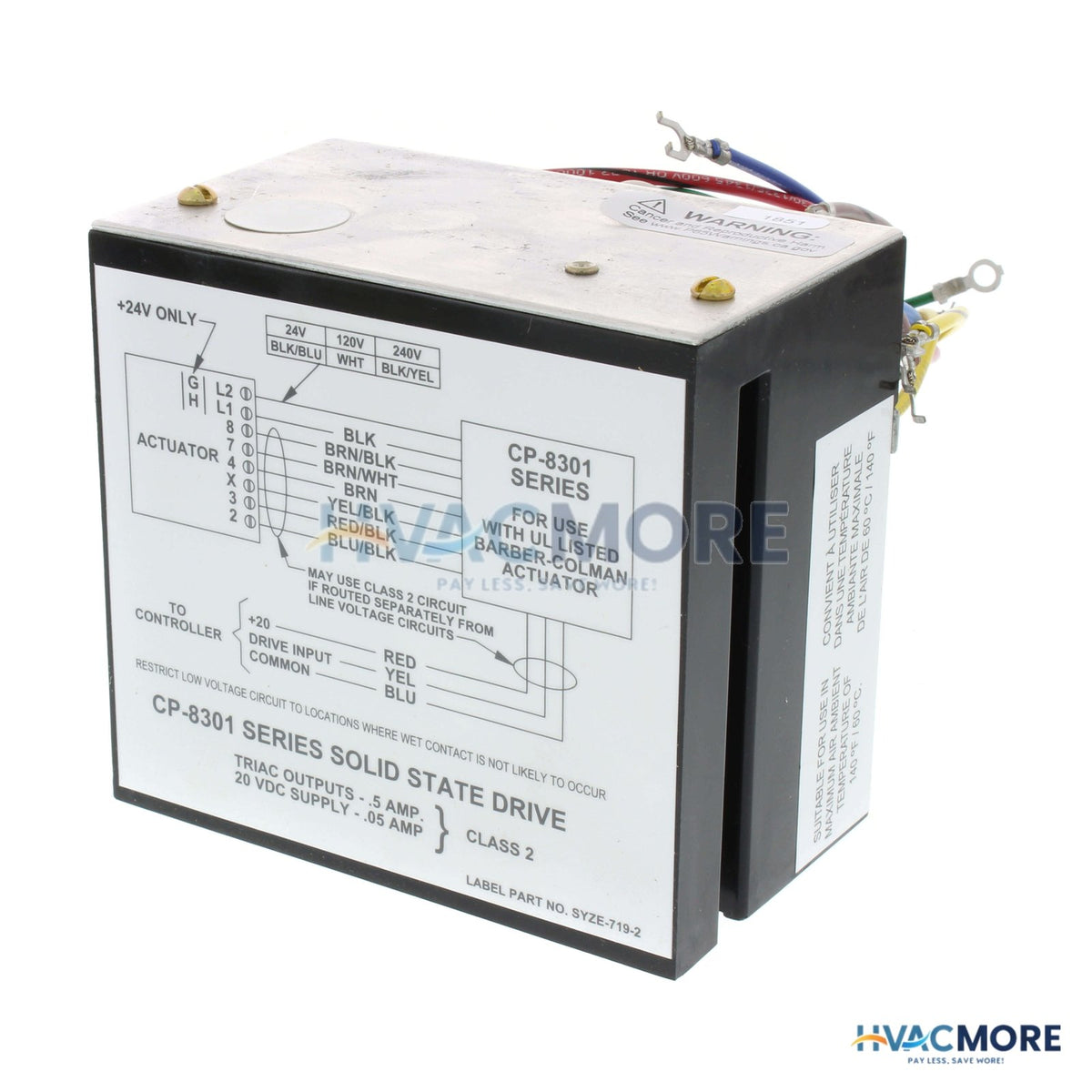 Barber Colman 120V Actuator Drive with 1/15 VDC Input CP-8301-120