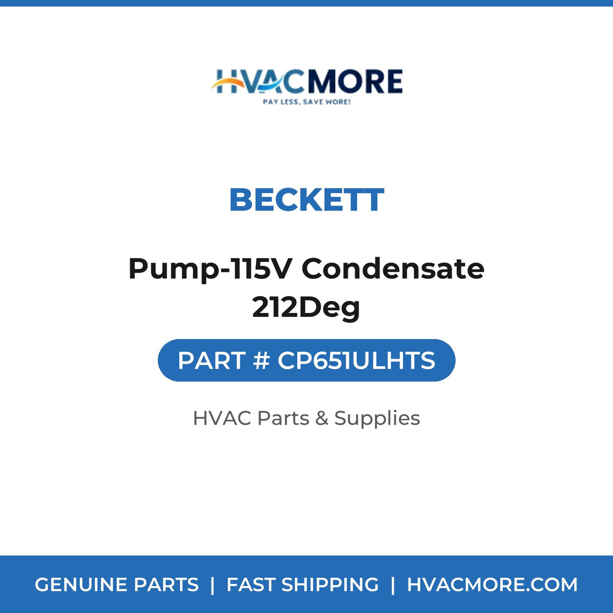 Beckett Pump-115V Condensate 212Deg CP651ULHTS