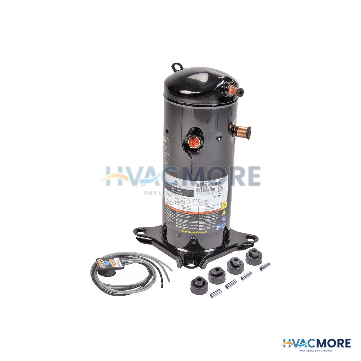 Copeland 1 PH, R22 Scroll Compressor, 27300 BTU (230V) CR28K6E-PFV-925