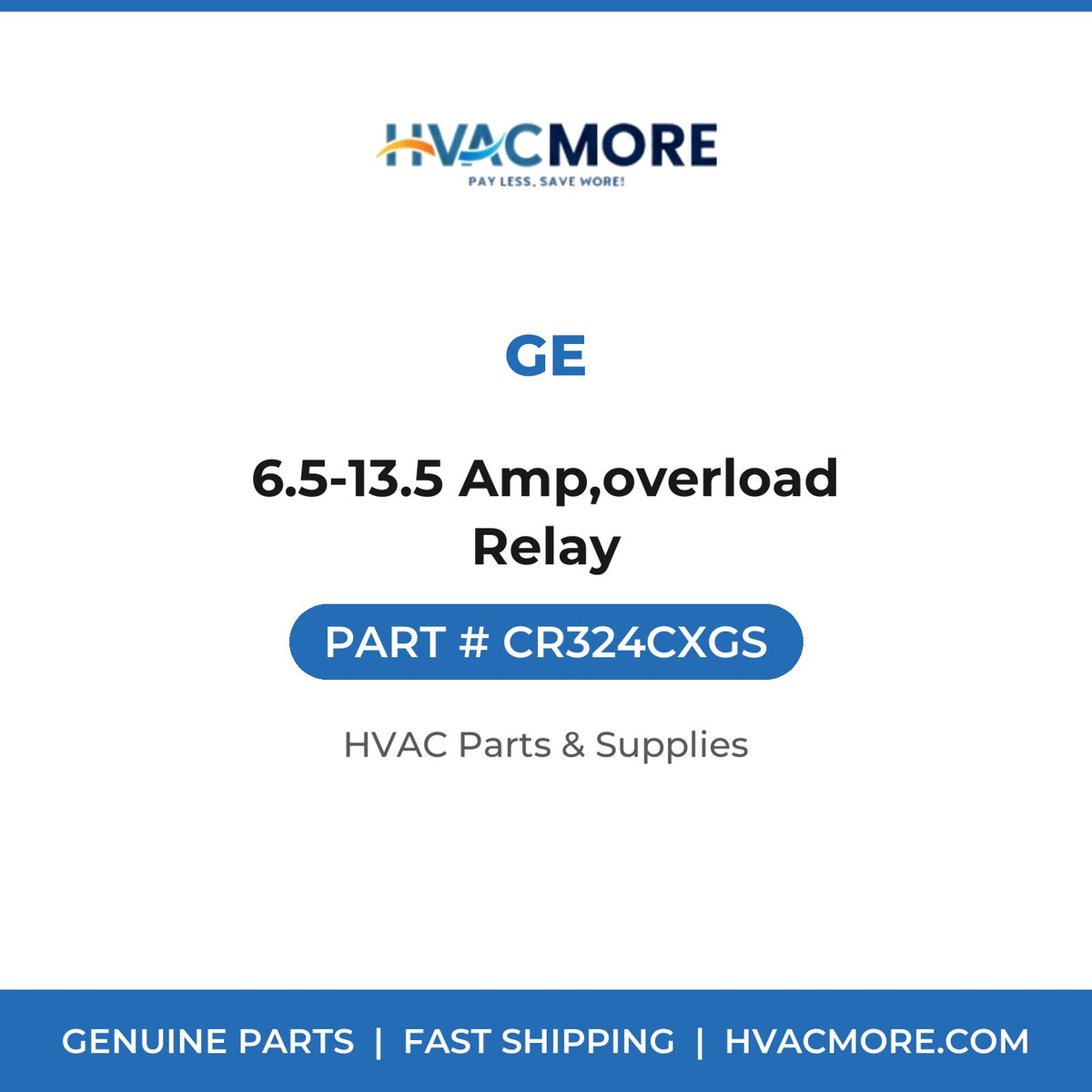 GE 6.5-13.5 Amp,overload Relay CR324CXGS
