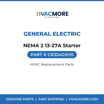 General Electric NEMA 2 13-27A Starter CR324DXHS