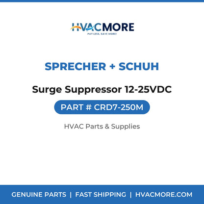 Sprecher + Schuh Surge Suppressor 12-25VDC CRD7-250M