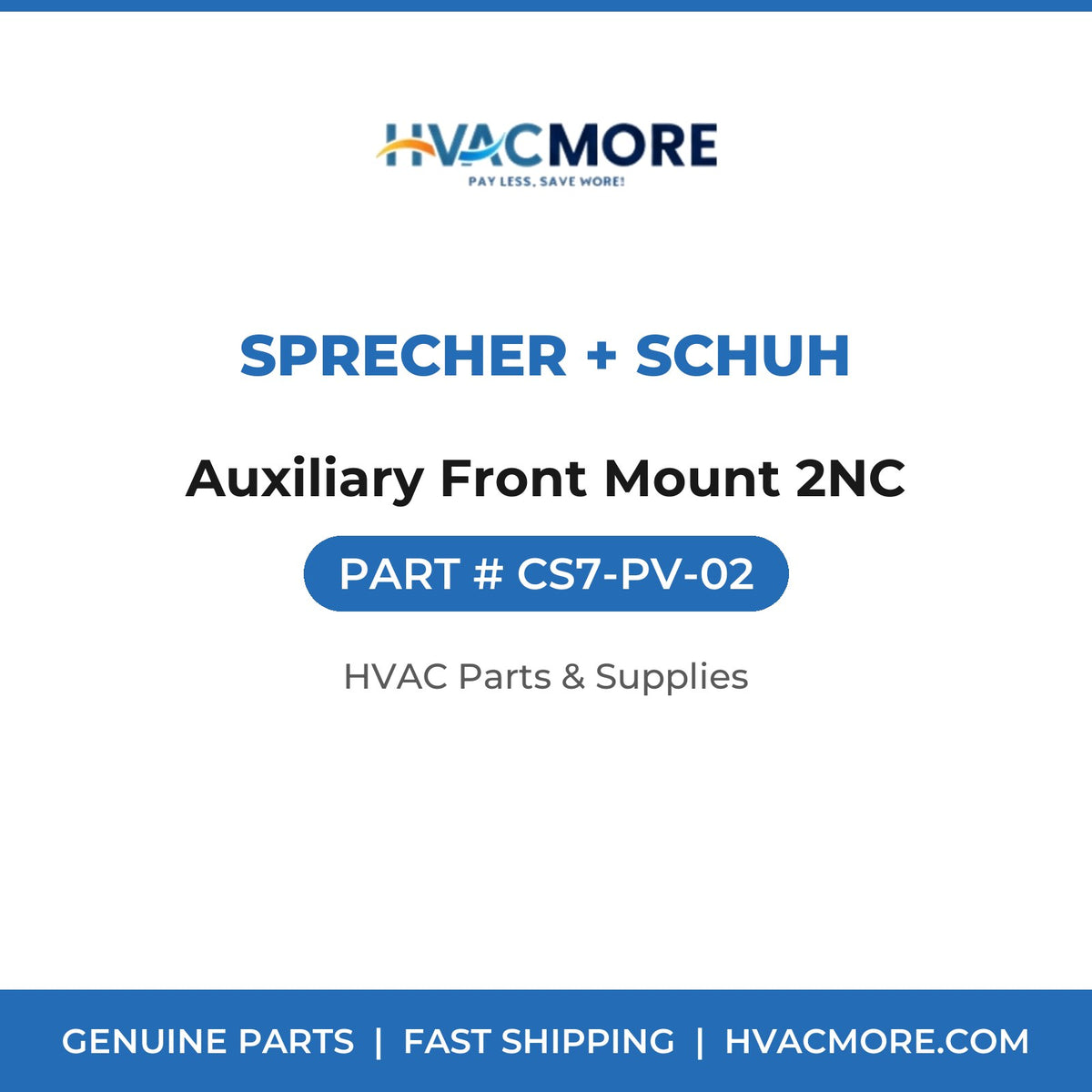 Sprecher + Schuh Auxiliary Front Mount 2NC CS7-PV-02
