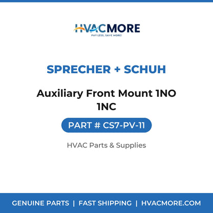 Sprecher + Schuh Auxiliary Front Mount 1NO 1NC CS7-PV-11