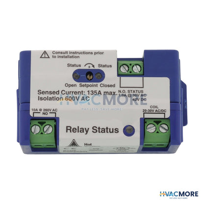 Johnson Controls Current Sensing Relay, Solid Core with 24V Command Relay, Adjustable Setpoint 1.00-135A CSD-SA1E1-1