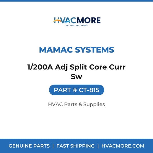 MAMAC Systems 1/200A Adj Split Core Curr Sw CT-815
