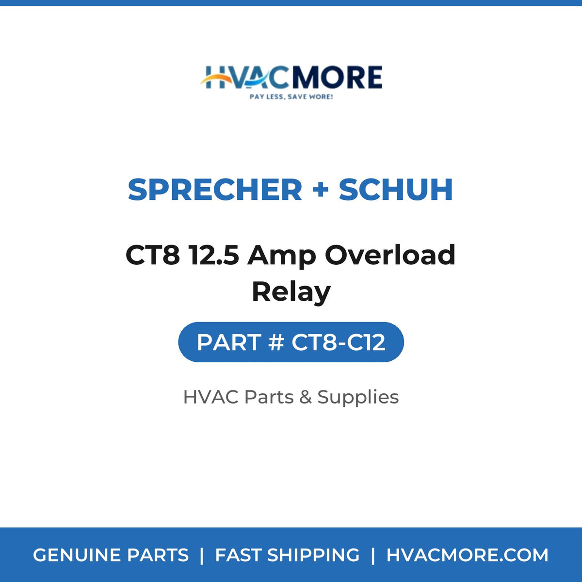 Sprecher + Schuh CT8 12.5 Amp Overload Relay CT8-C12