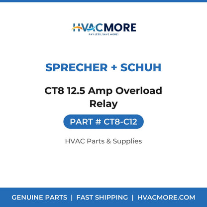 Sprecher + Schuh CT8 12.5 Amp Overload Relay CT8-C12