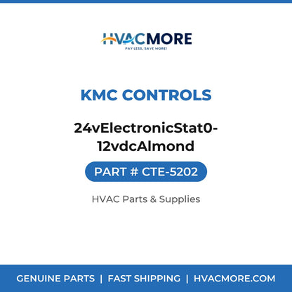 KMC Controls 24vElectronicStat0-12vdcAlmond CTE-5202