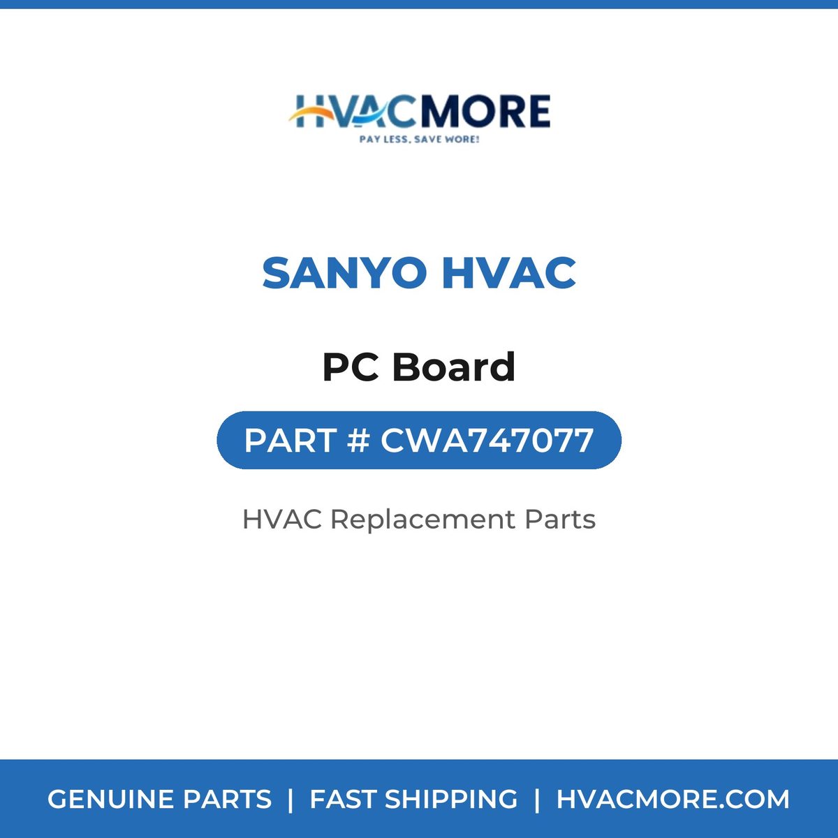 Sanyo HVAC PC Board CWA747077