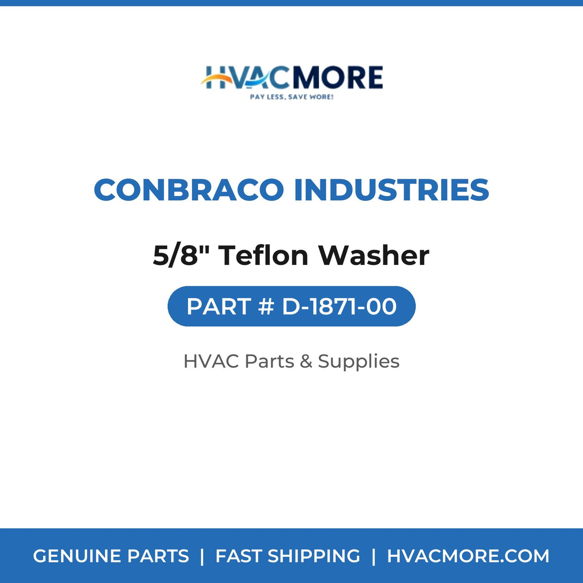 Conbraco Industries 5/8" Teflon Washer D-1871-00