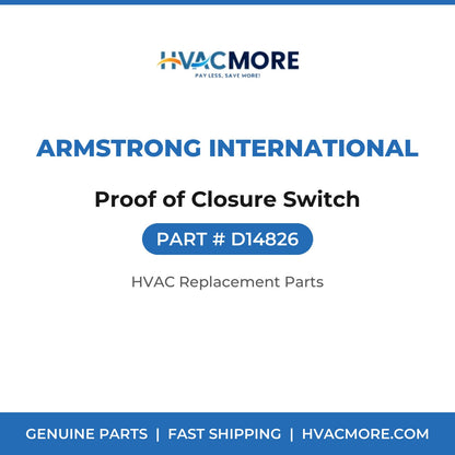 Armstrong International Proof of Closure Switch D14826