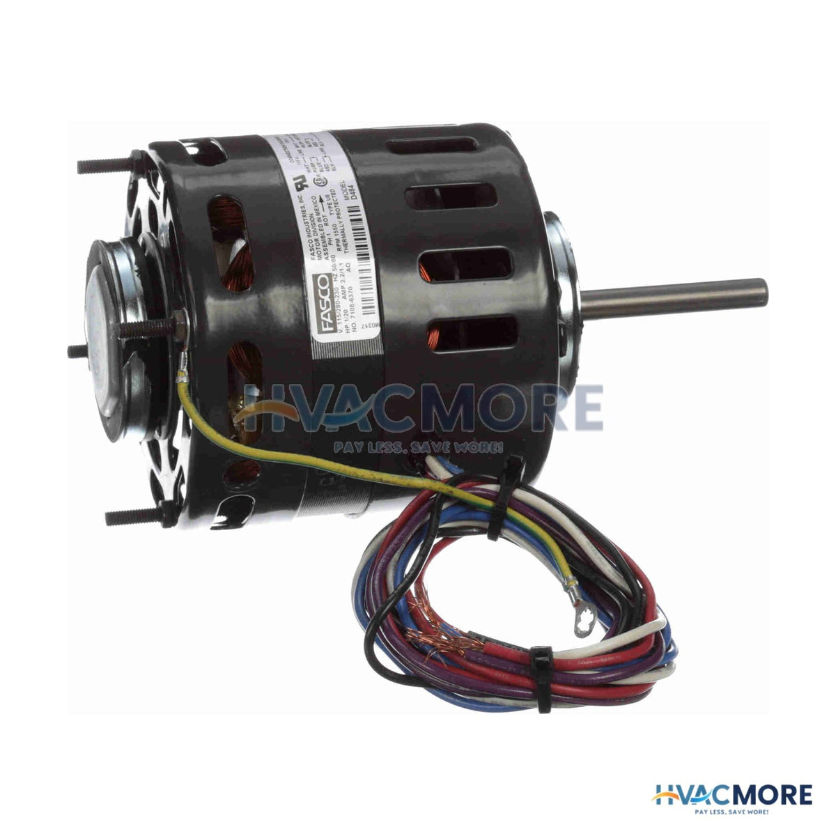 Fasco Fan Motor 1/20 HP 1550 RPM 115/208-230V D484