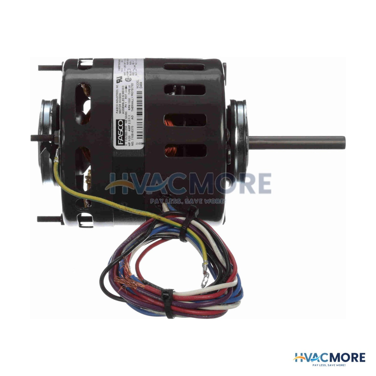 Fasco Fan Motor 1/20 HP 1550 RPM 115/208-230V D484